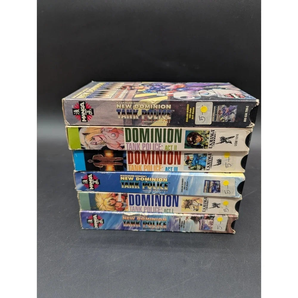 Dominion Tank Police + New Dominion Tank Police Complete Anime VHS Set Lot